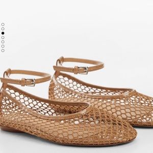 Mango Mesh Ballerinas